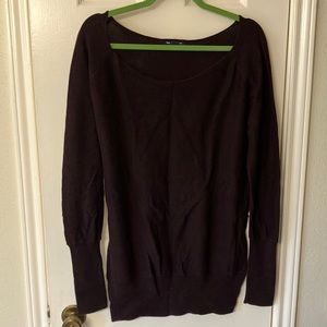 Gap, purple, tunic, wide neck, sweater sz L.